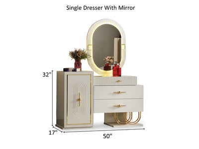 Marsel 50" Wide Single Dresser With Mirror