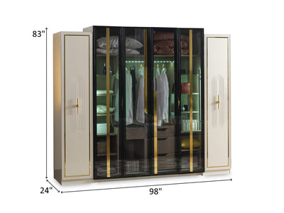 Marsel 98" Wide Wardrobe