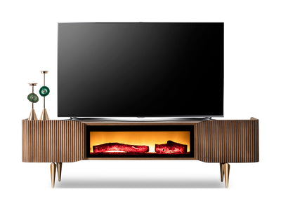 Marsilya 71" Wide TV Stand With Electric Fireplace