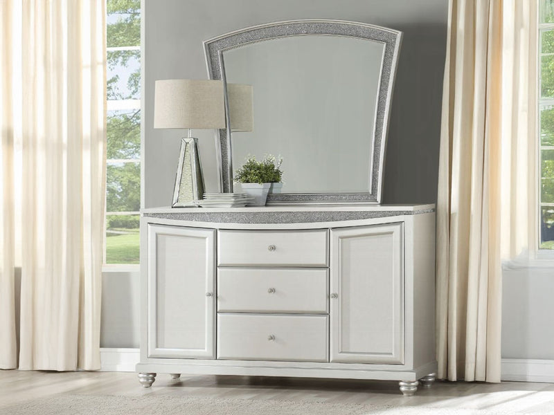 Maverick 59" Wide 2 Door 3 Drawer Buffet With Mirror