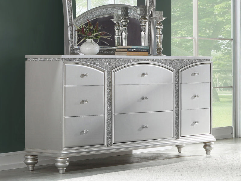 Maverick 68" Wide 9 Drawer Dresser With Mirror