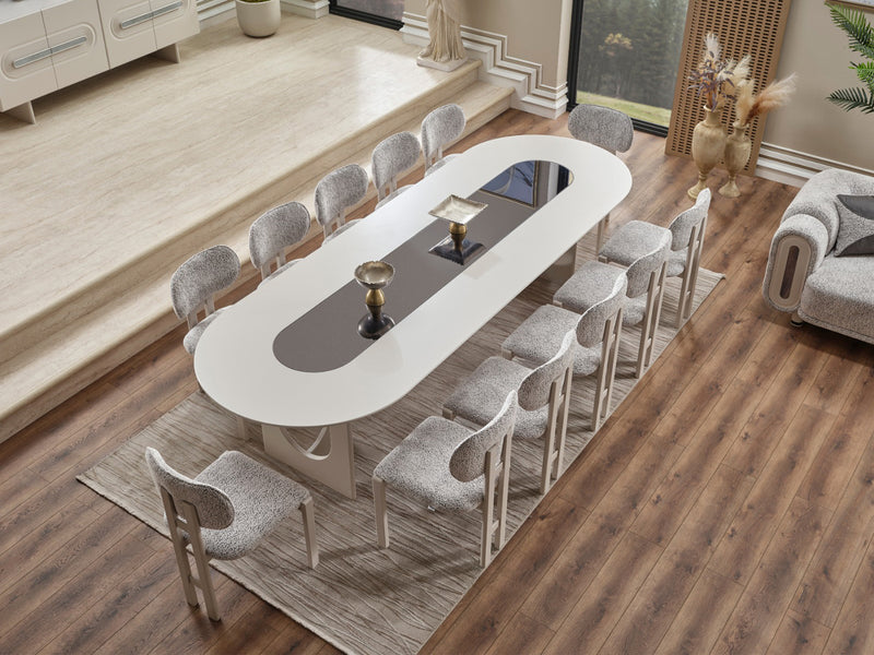 Parma Max 126" Wide 12 Person Dining Table