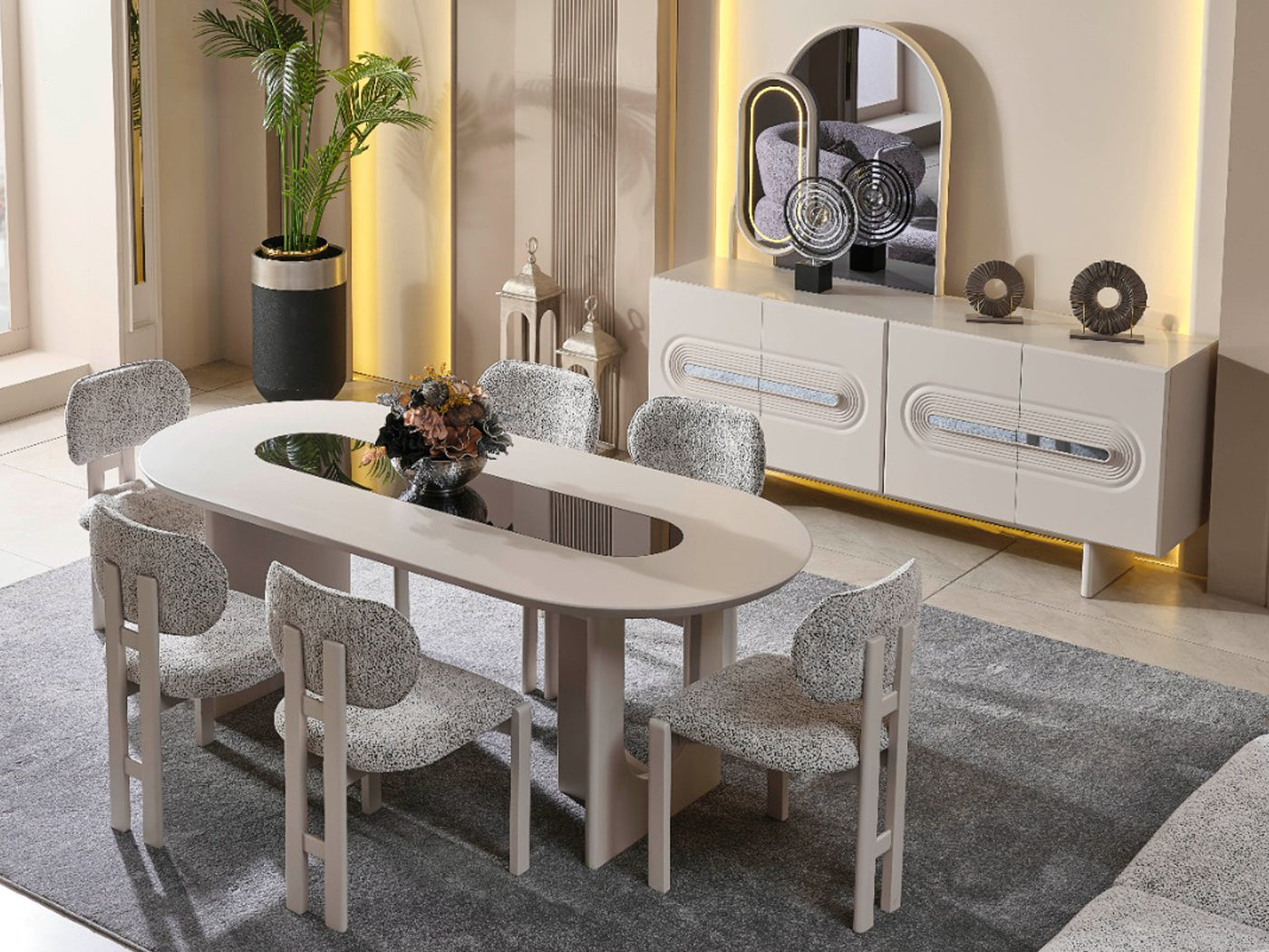 Parma Max 6 Person Dining Room Set – Istanbul Furniture - Home of ...