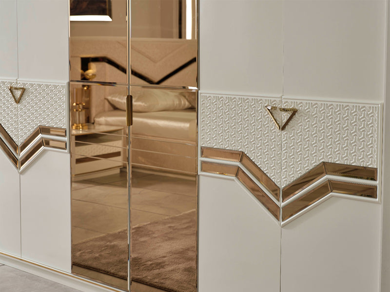 Zen 102" Wide 6 Door Wardrobe