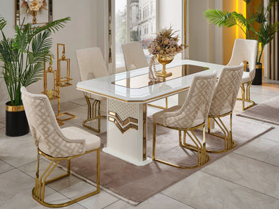 Zen 78.7" Wide 6 Person Dining Table