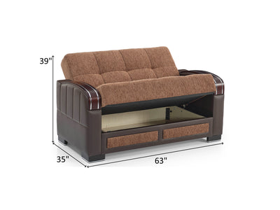 Maya 63" Wide Convertible Loveseat