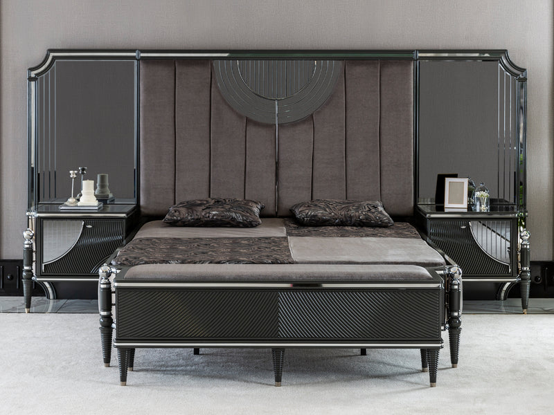 Prada 2 Drawer Nightstand With Mirror