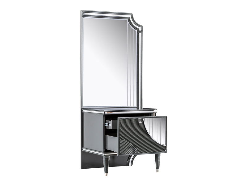 Prada 2 Drawer Nightstand With Mirror