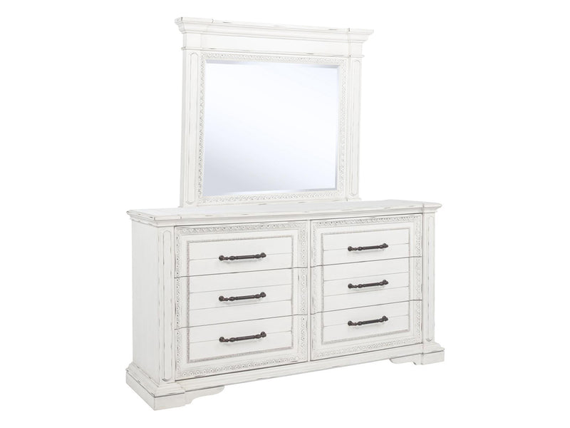 McKinney Vintage 73.7" Wide 6 Drawer Dresser With Mirror