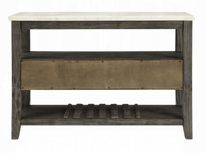 Merel 54" Wide Marble Top 3 Drawer Buffet