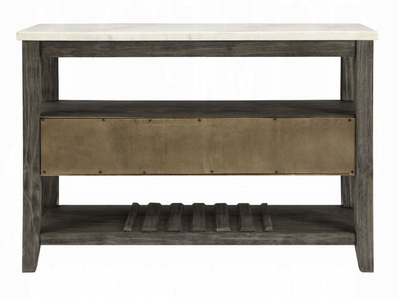 Merel 54" Wide Marble Top 3 Drawer Buffet