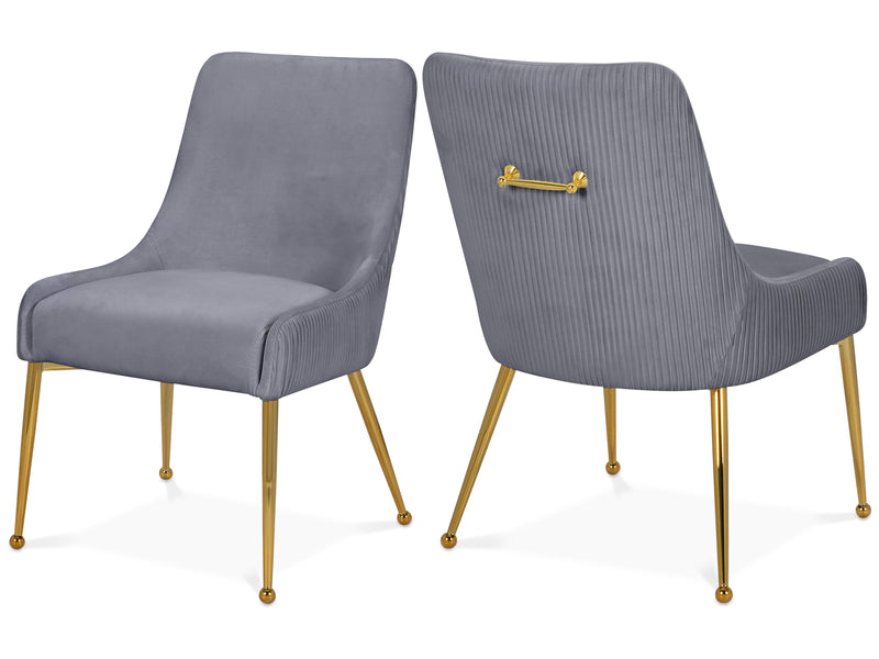 Ace 24" Wide Gold Leg Dining Chair (Set of 2)