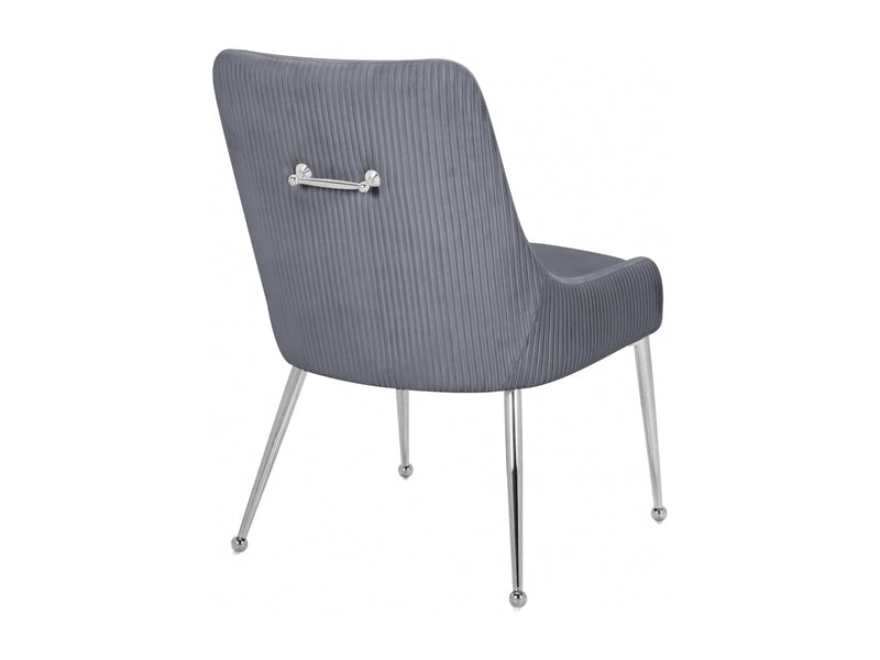 Ace 24" Wide Silver Leg Dining Chair (Set of 2)