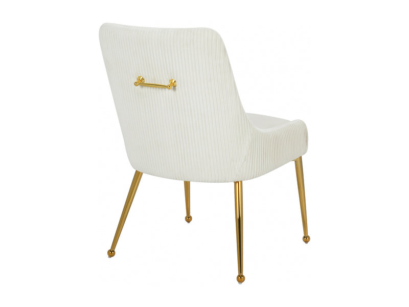 Ace 24" Wide Gold Leg Dining Chair (Set of 2)