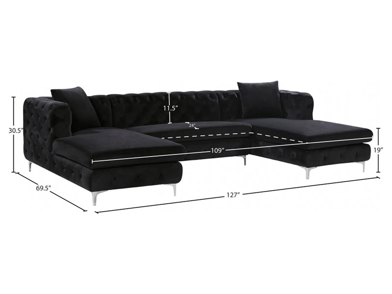 Gail 127" Wide U Sectional