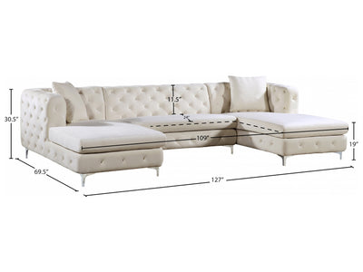Gail 127" Wide U Sectional