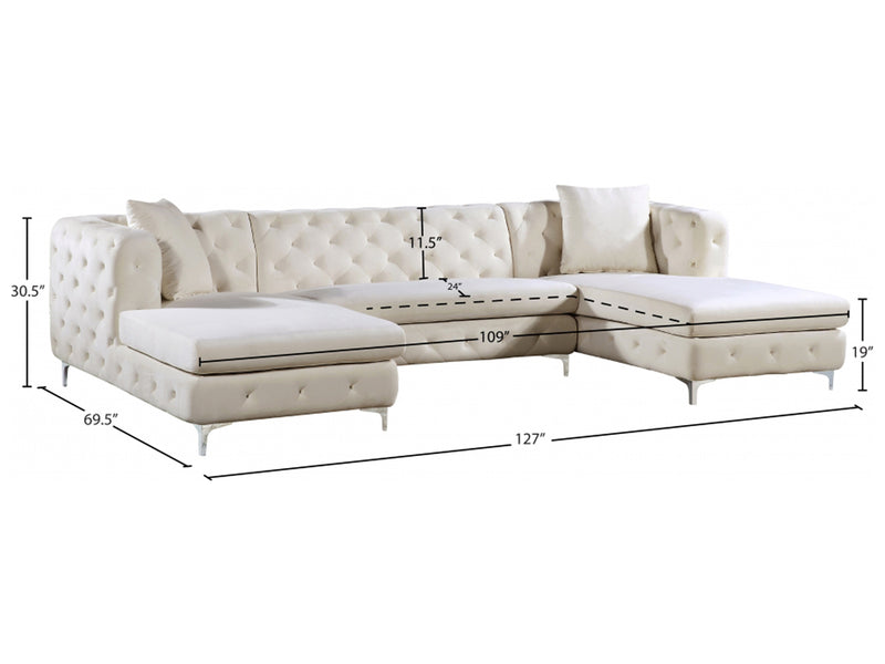 Gail 127" Wide U Sectional