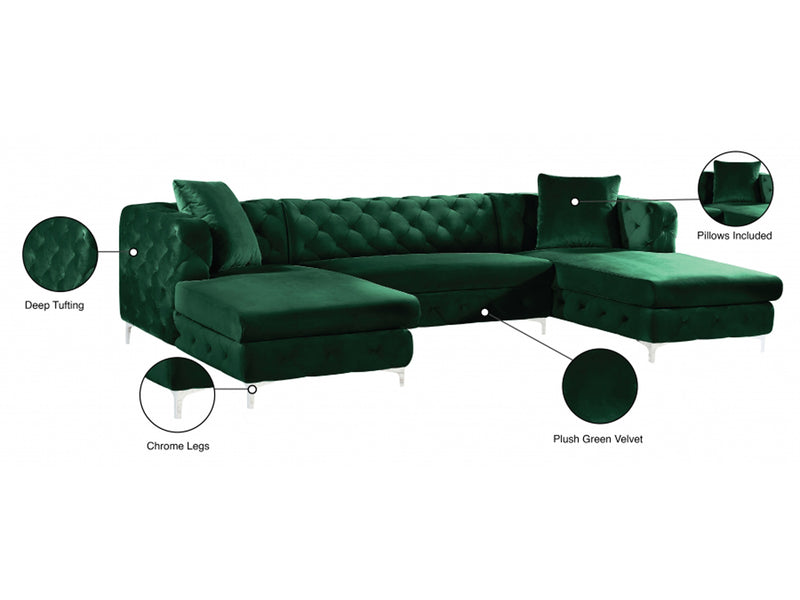 Gail 127" Wide U Sectional