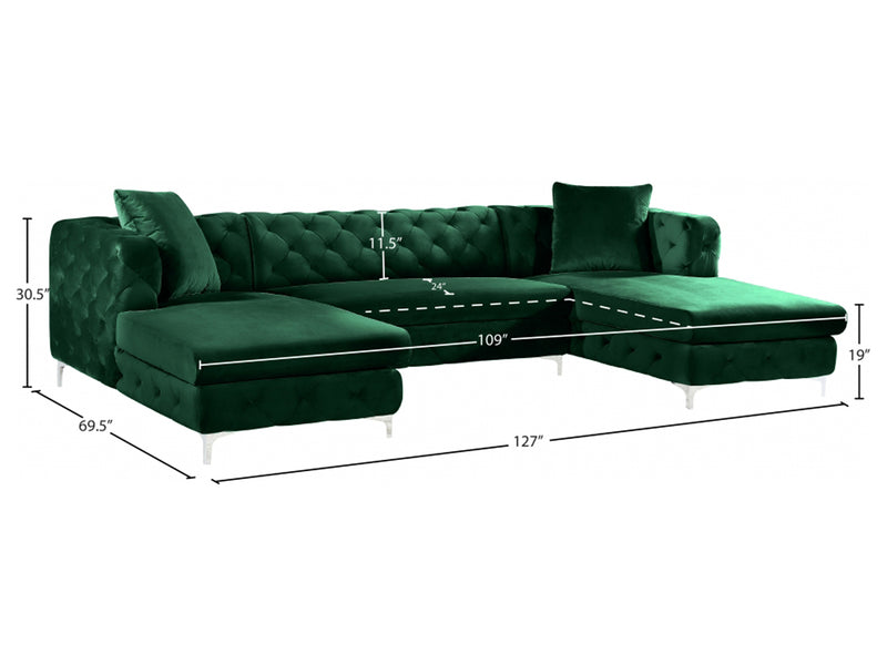 Gail 127" Wide U Sectional