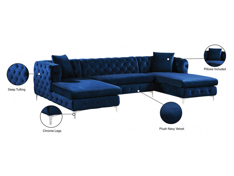 Gail 127" Wide U Sectional