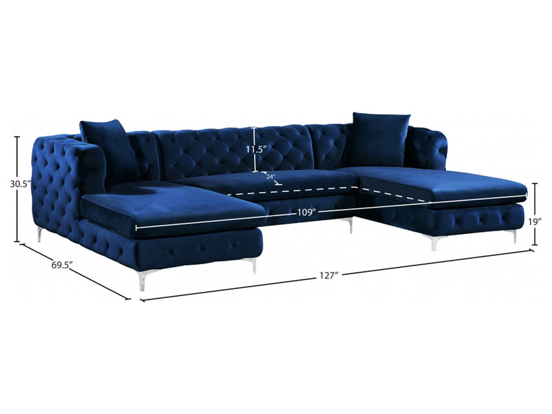 Gail 127" Wide U Sectional