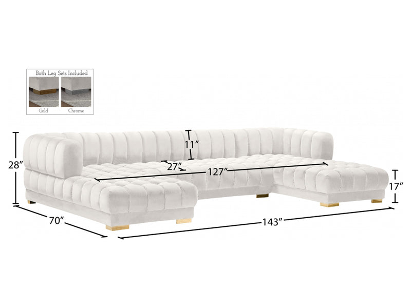 Gwen Meri 143" Wide U Sectional