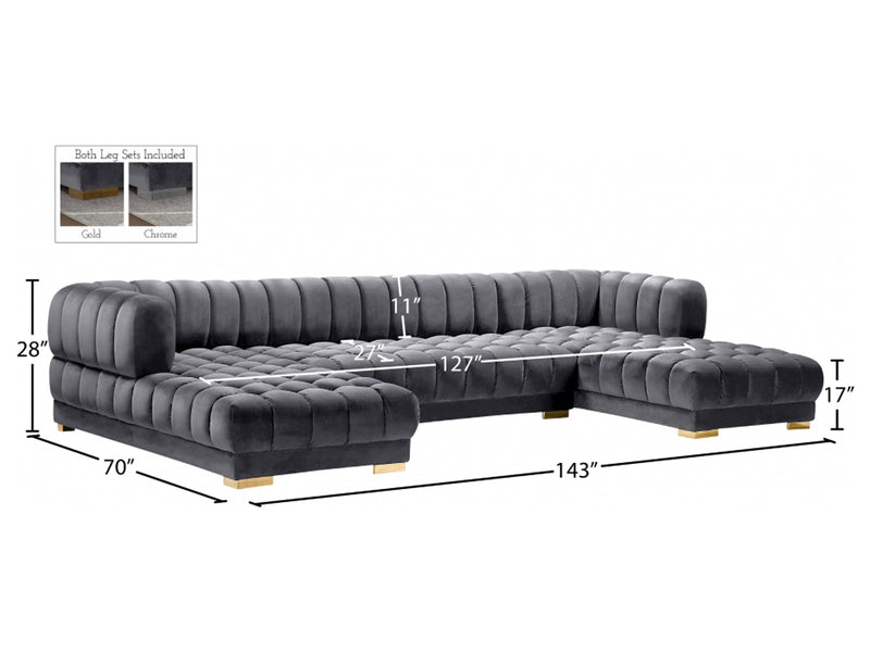 Gwen Meri 143" Wide U Sectional