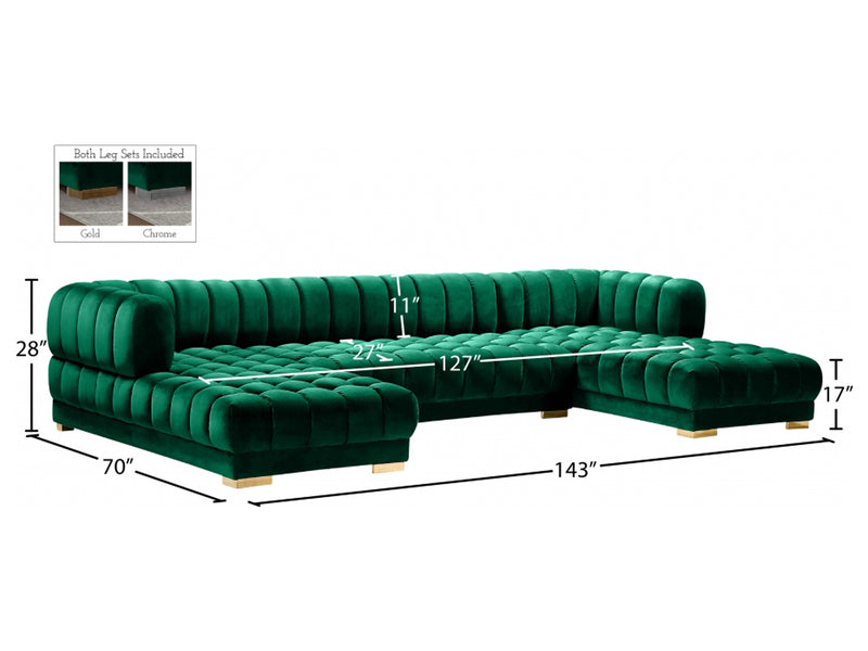 Gwen Meri 143" Wide U Sectional