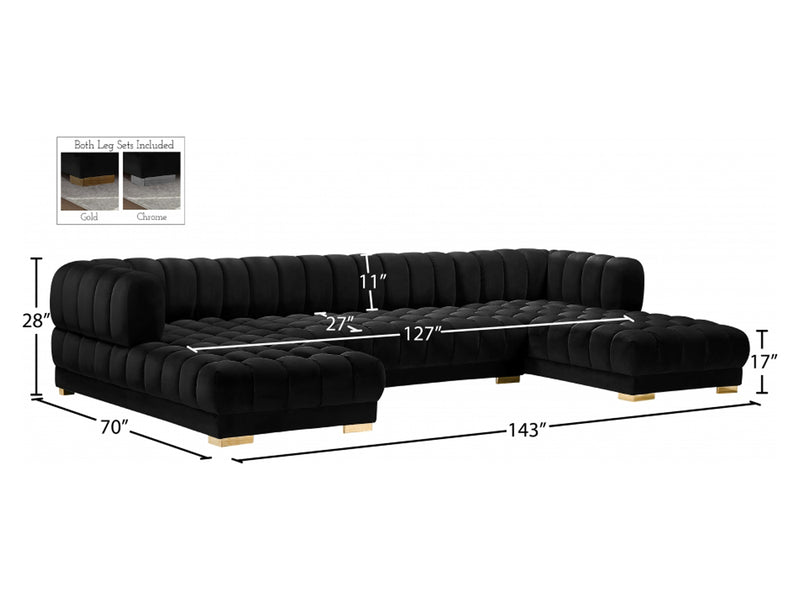 Gwen Meri 143" Wide U Sectional