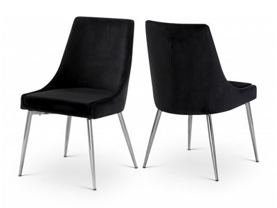 Karina 19.5" Wide Silver Leg Dining Chair (Set of 2)