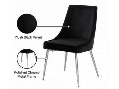 Karina 19.5" Wide Silver Leg Dining Chair (Set of 2)