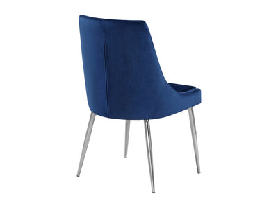 Karina 19.5" Wide Silver Leg Dining Chair (Set of 2)