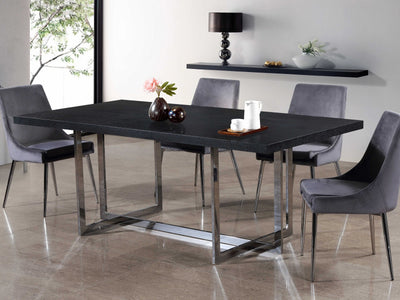 Karina 19.5" Wide Silver Leg Dining Chair (Set of 2)