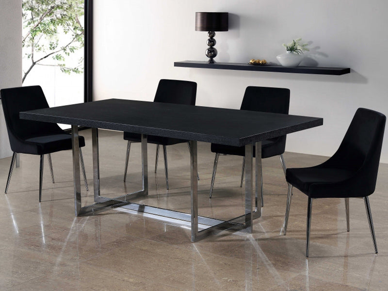 Karina 19.5" Wide Silver Leg Dining Chair (Set of 2)