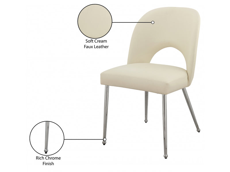 Logan 20" Wide Faux Leather Dining Chair (Set of 2)
