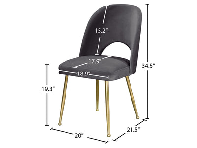 Logan 20" Wide Velvet Dining Chair (Set of 2)