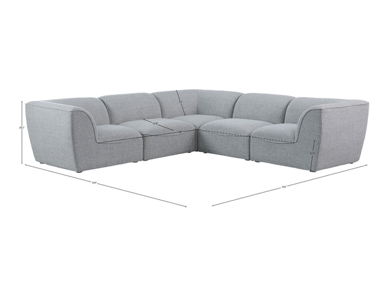 Miramar 109" Wide 5 Piece Modular Sectional