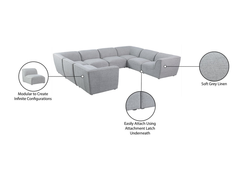 Miramar 142" Wide 8 Piece Modular Sectional