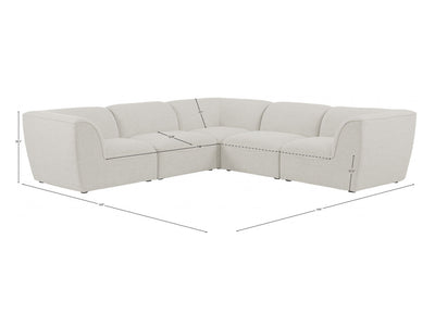 Miramar 109" Wide 5 Piece Modular Sectional