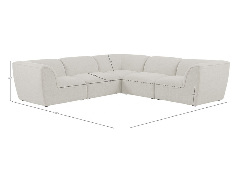 Miramar 109" Wide 5 Piece Modular Sectional