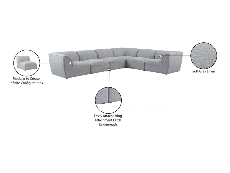 Miramar 142" Wide 6 Piece Modular Sectional