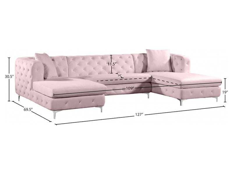 Gail 127" Wide U Sectional
