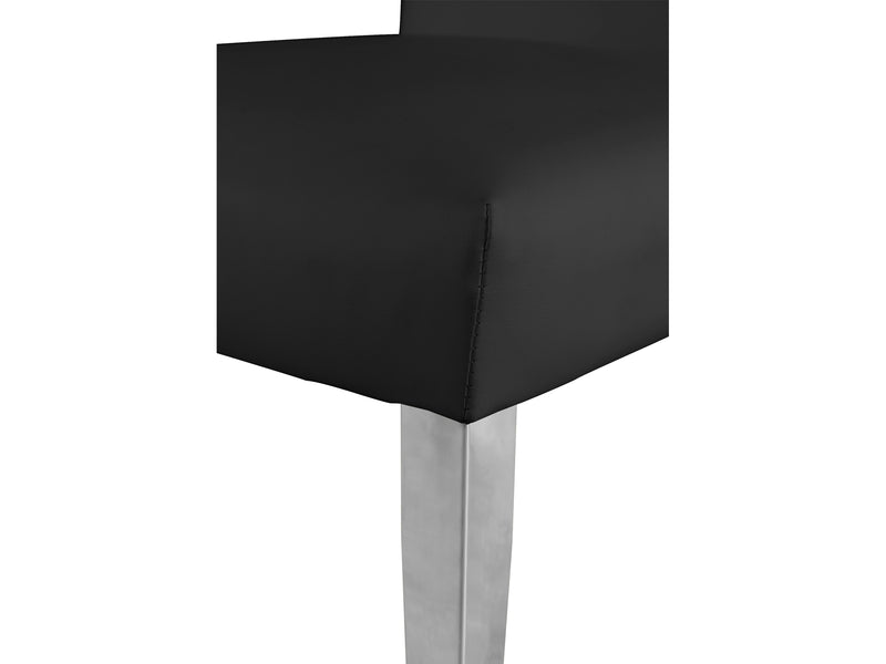 Porsha 19.5" Wide Faux Leather Dining Chair (Set of 2)
