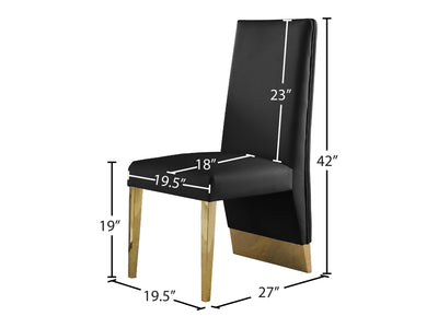 Porsha 19.5" Wide Faux Leather Dining Chair (Set of 2)