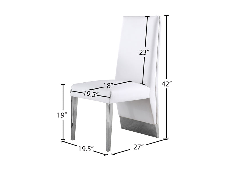 Porsha 19.5" Wide Faux Leather Dining Chair (Set of 2)