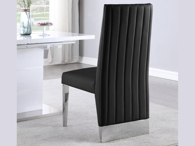 Porsha 19.5" Wide Faux Leather Dining Chair (Set of 2)