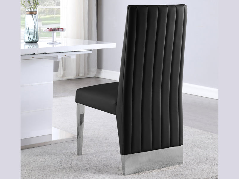Porsha 19.5" Wide Faux Leather Dining Chair (Set of 2)