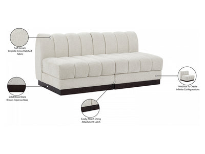 Quinn 64" Wide Chenille Fabric Modular Loveseat