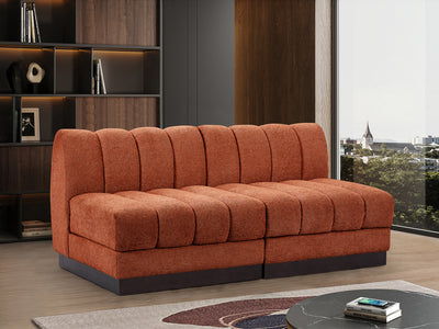 Quinn 64" Wide Chenille Fabric Modular Loveseat