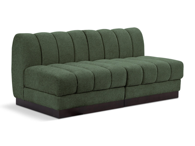 Quinn 64" Wide Chenille Fabric Modular Loveseat